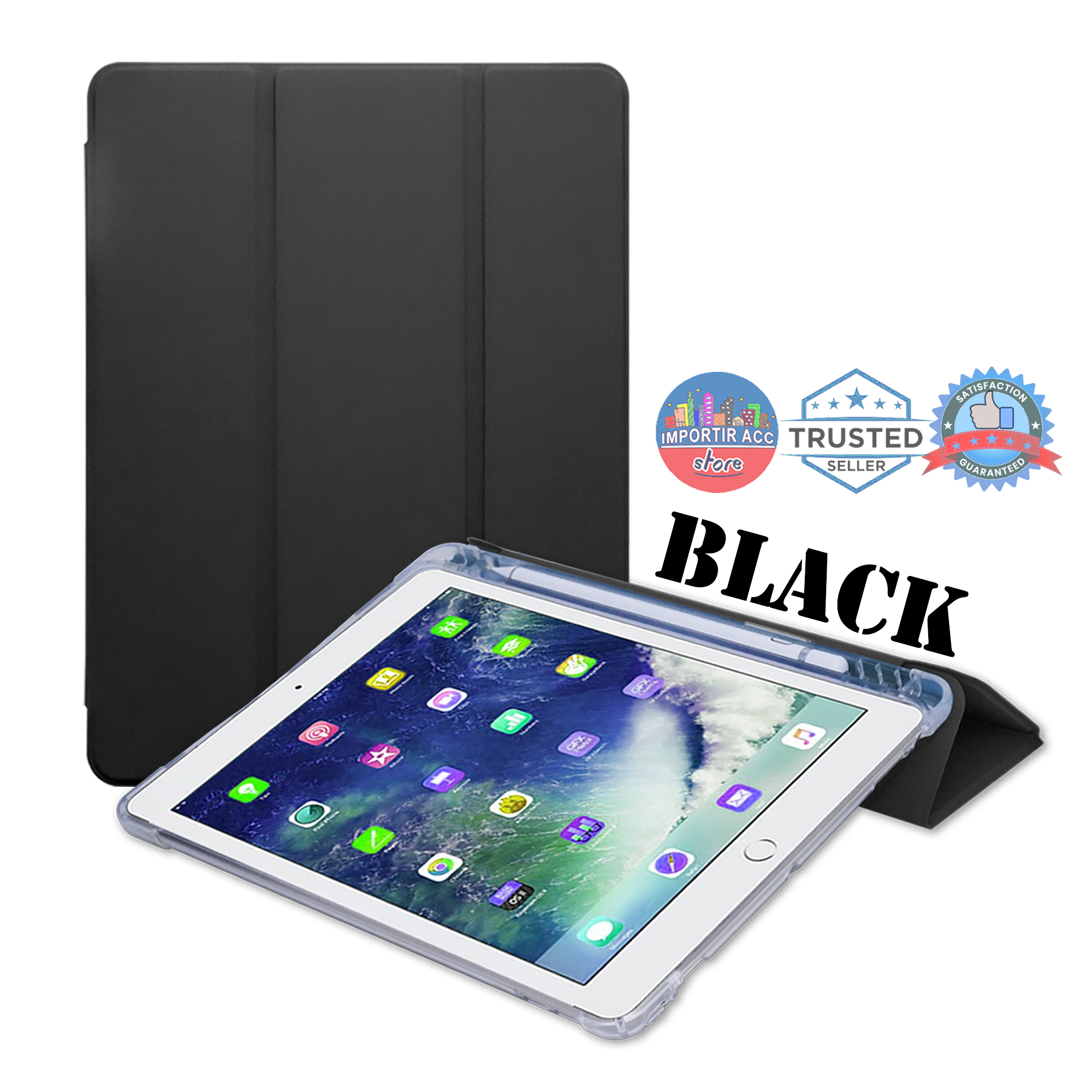 Custodia Smart In Pelle Per IPad (Mini 6, Air 1/2, Pro 12.9, 5a-9a Gen) - Antiurto - Foto 3