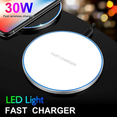 30W qi Wireless Charger for iPhone 11 X XR XS 8 fast wirless Charging for Samsung Xiaomi Huawei OPPO phone Qi charger wireless