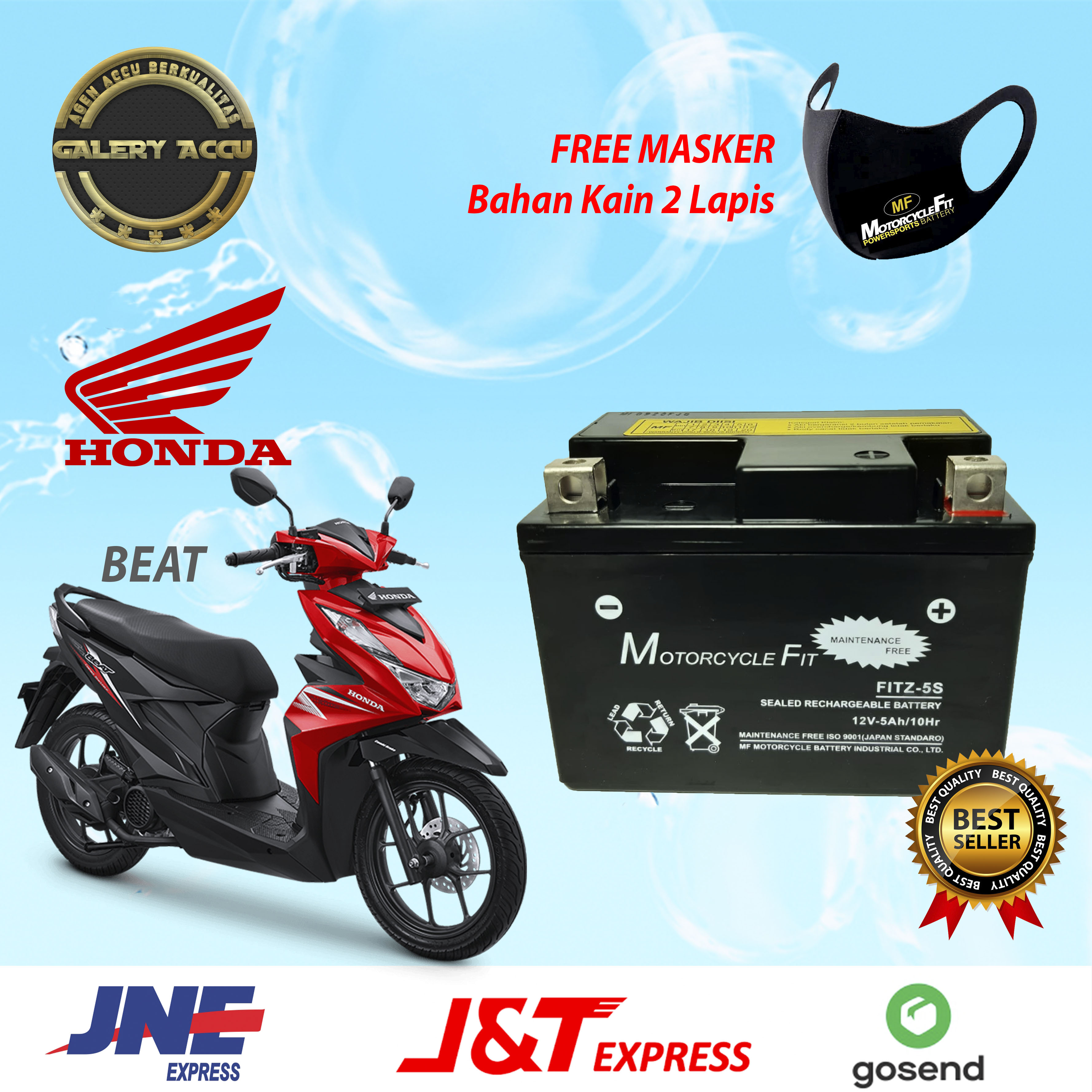 Aki Motor MF GTZ5 Honda Beat  Lazada Indonesia