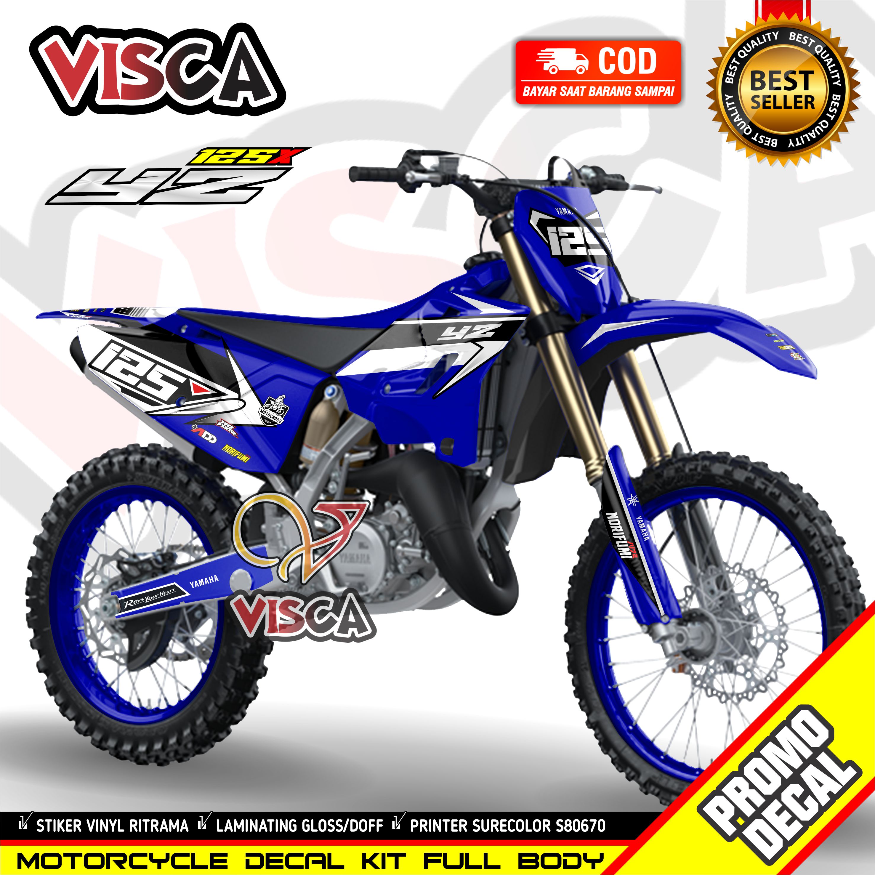 Decal Yz 125X 2022 Variasi Full Body Dekal Yz 125 New Variasi Full