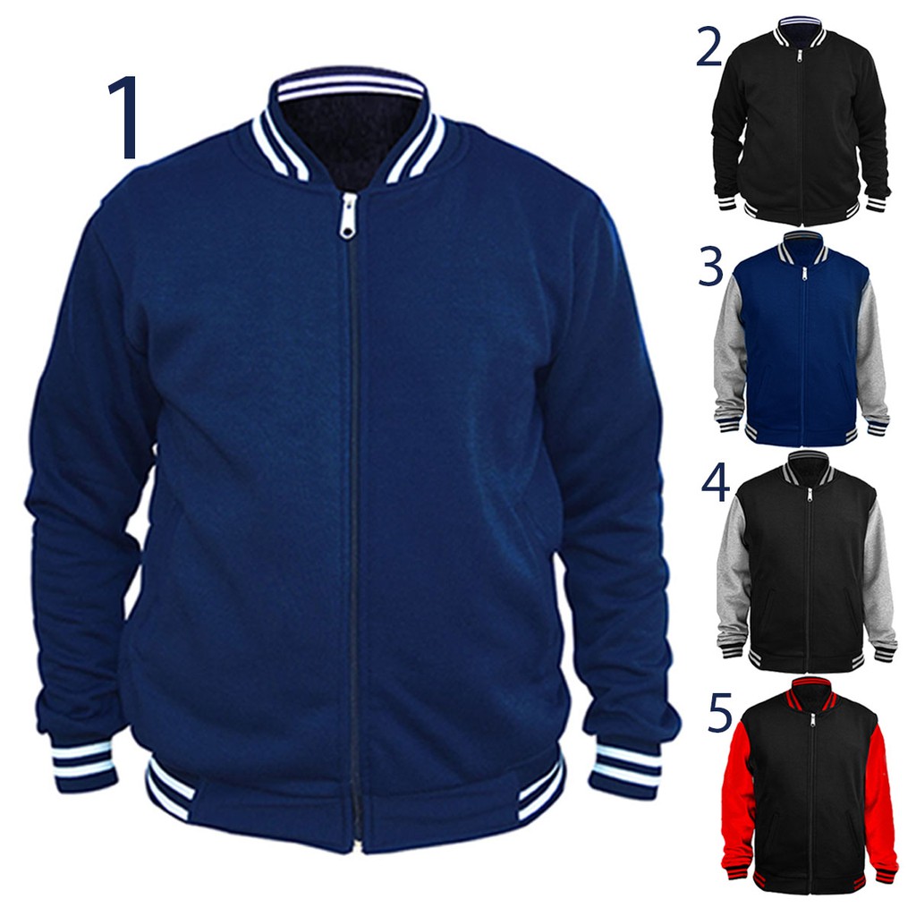 Jaket varsity zipper hot sale