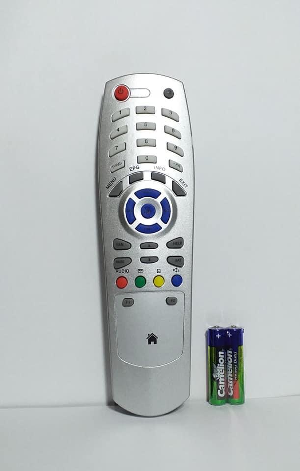 Orange TV Remote Control Receiver Parabola Free 2 Pcs Baterai - Silver