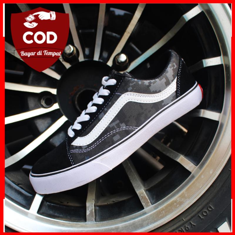 SEPATU VANS_OLD SKOOL GREEN ARMY DT | SNEAKERS VANS SKATE VANS MOTIF TENTARA PRIA WANITA TERBARU BAROKAH
