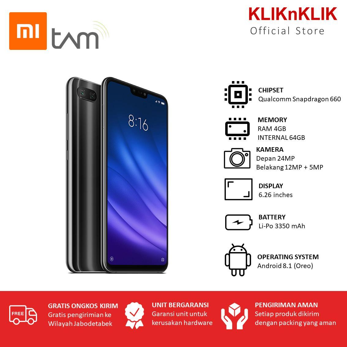 XIAOMI Mi 8 Lite - 4GB/64GB-Black-Garansi TAM