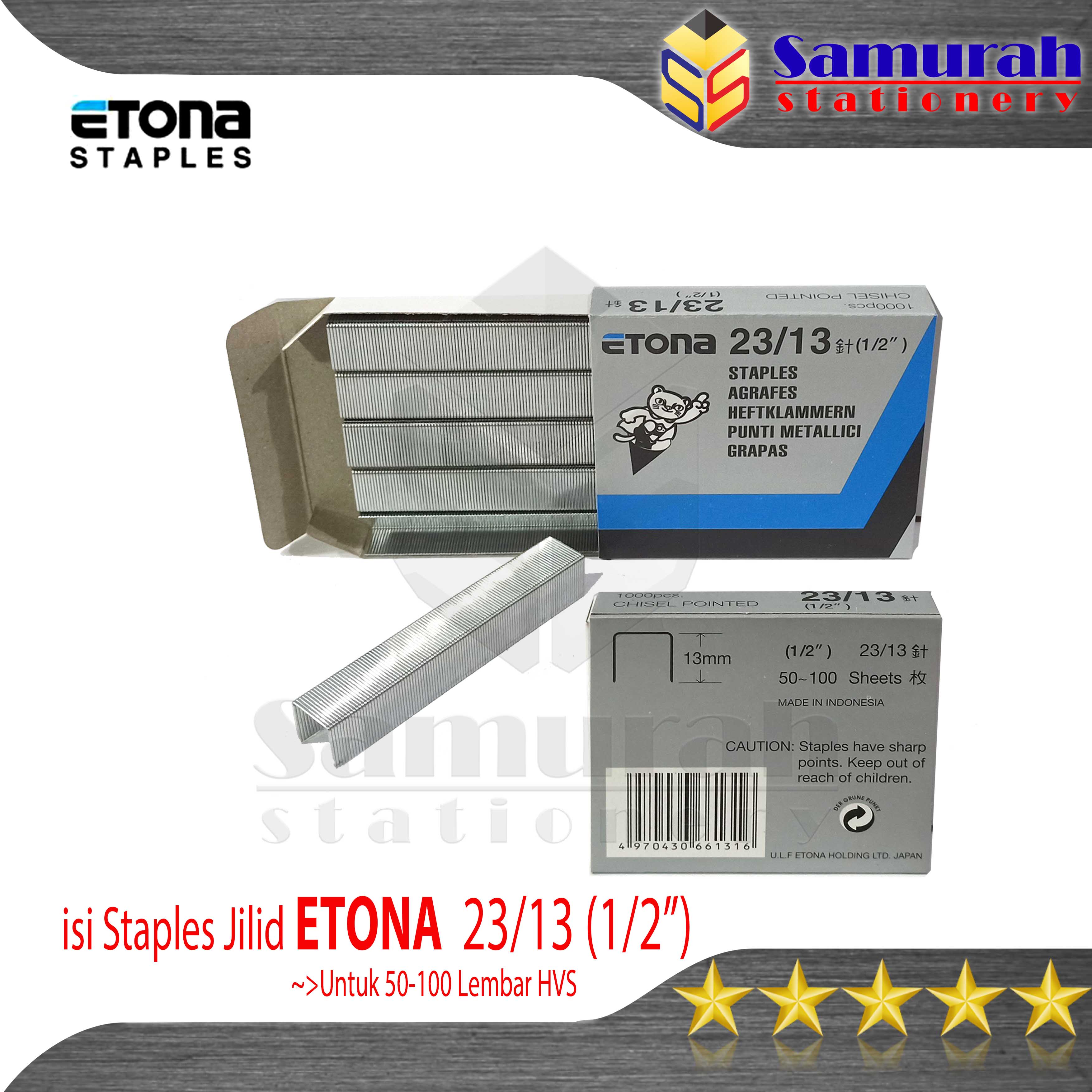 Isi Stapler Mesin Jilid Etona 23/13 ( 1/2