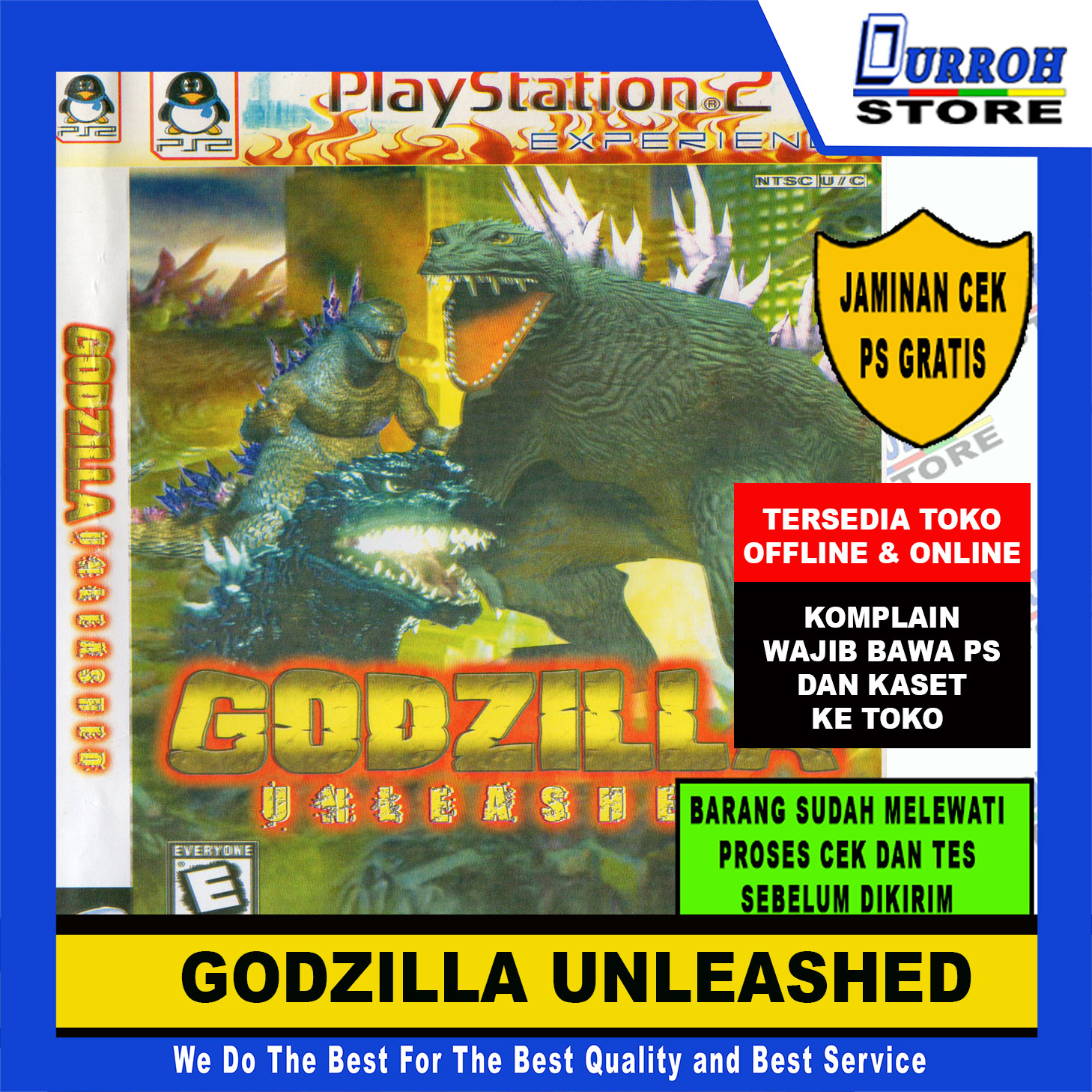 KASET GAME PS2 / PLAYSTATION 2 GODZILLA UNLEASHED
