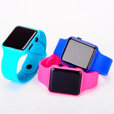 jam tangan rubber led digital jam tangan wanita jam tangan pria jam tangan model kotak jam fashion jamtangan anak anak