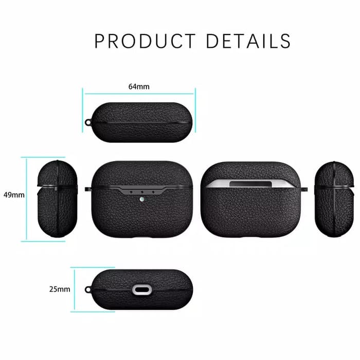 Siap Kirim Airpods Case Kulit Litchi Shockproof+Gantungan untuk airpods pro  Murah | Lazada Indonesia