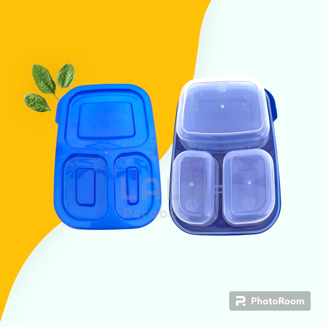 Tempat Makan / Misting / Ompreng "Lunch Box" Plastik Sekat 3 Lazada Indonesia