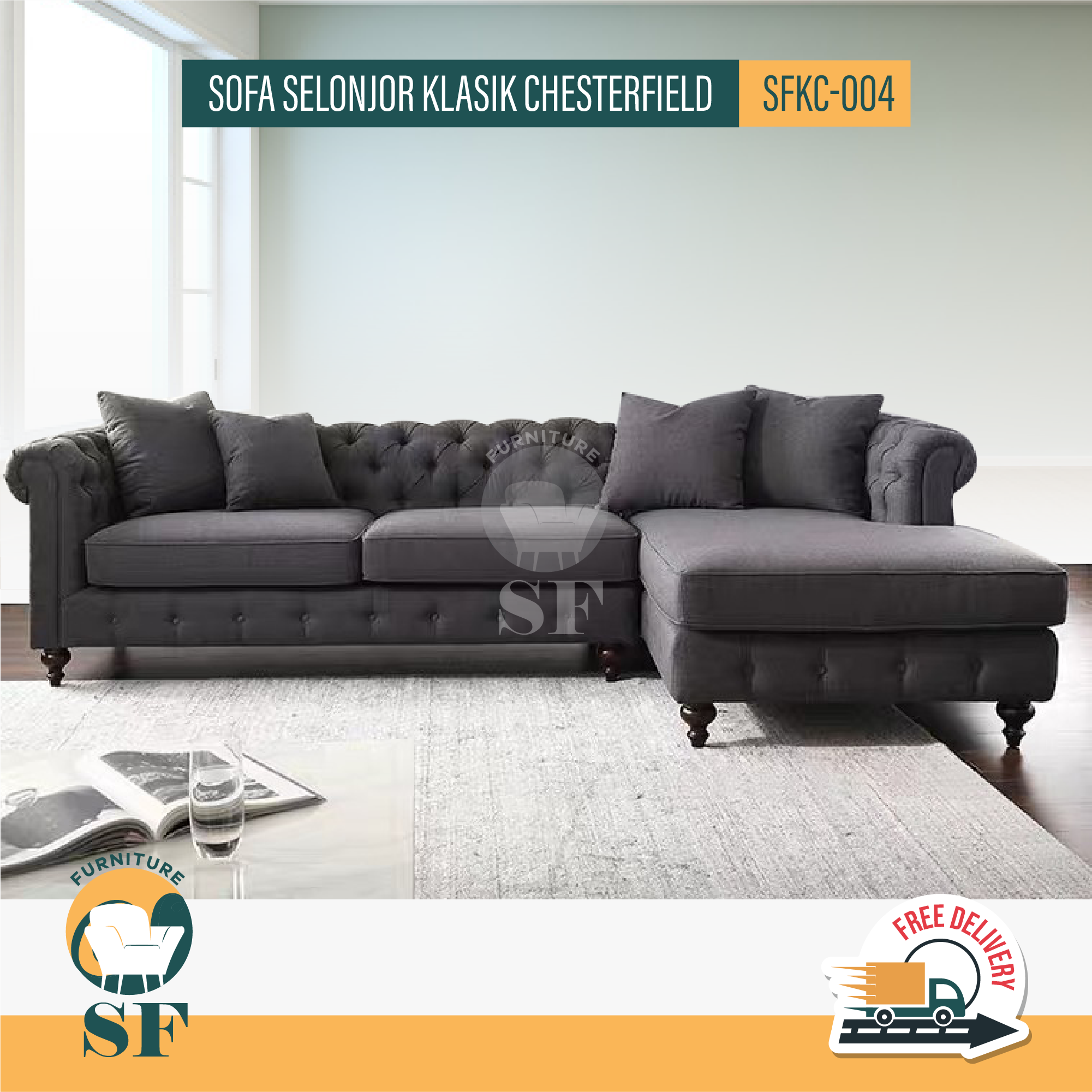 Sofa Selonjor klasik Chesterfield SFKC 004 Lazada Indonesia