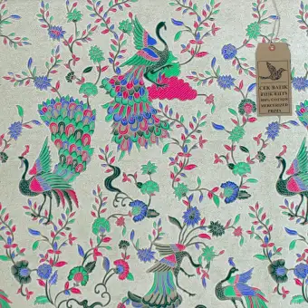 Cek Batik Kain Batik Motif Modern Burung Burung Merak Lazada