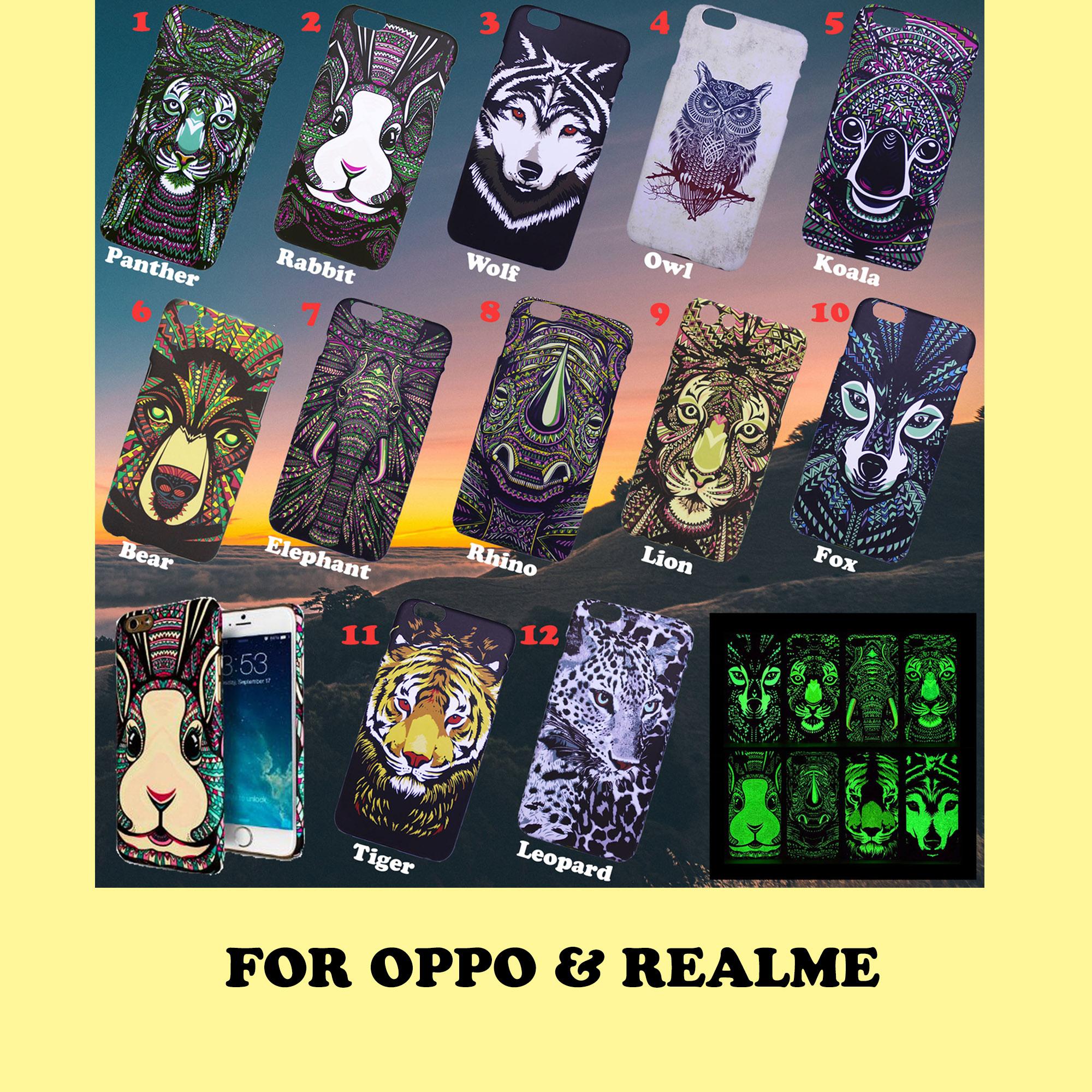 Realme C1 2 Oppo A3S F7 F9 F1S A7 A83 A71 A37 Neo 9 - Luxo Glow in The Dark Animal Hard Case Harga Grosir Terbaik Termurah Buktikan