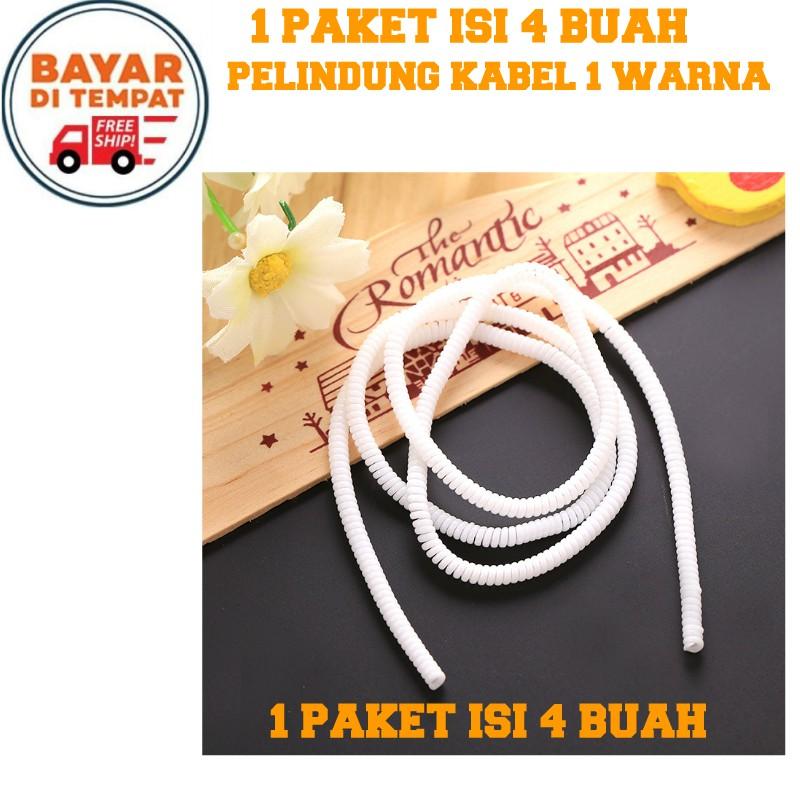 Grosir Express Pelindung Kabel 1 Warna - 4 Buah - Putih
