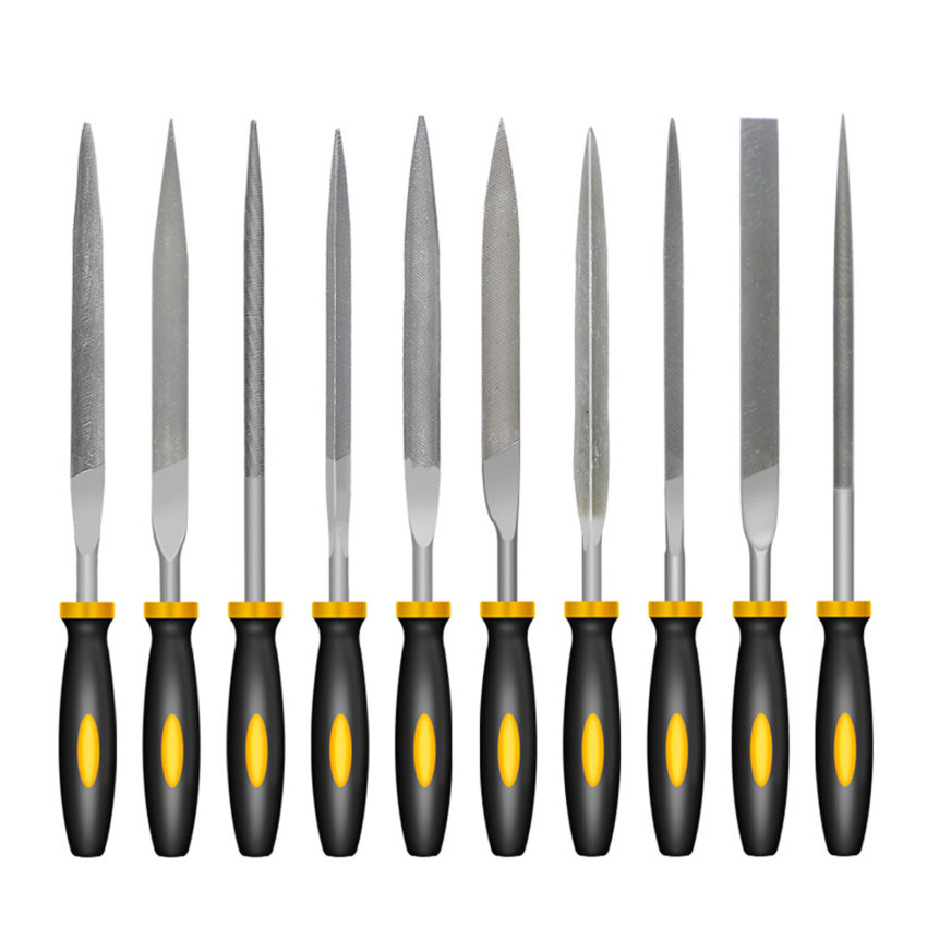 10Pcs 140mm Mini Metal Rasp Needle Files Set Wood Carving Tools for Steel Rasp Needle Filing Woodworking Hand File Tool