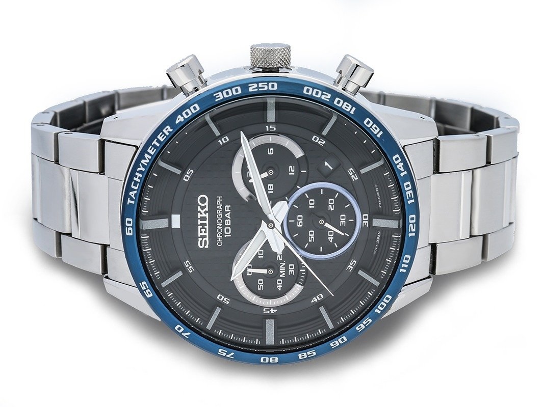 Jam Tangan Pria Seiko SSB357P1 Chronograph Neo Sport Silver Stainless Steel  | Lazada Indonesia