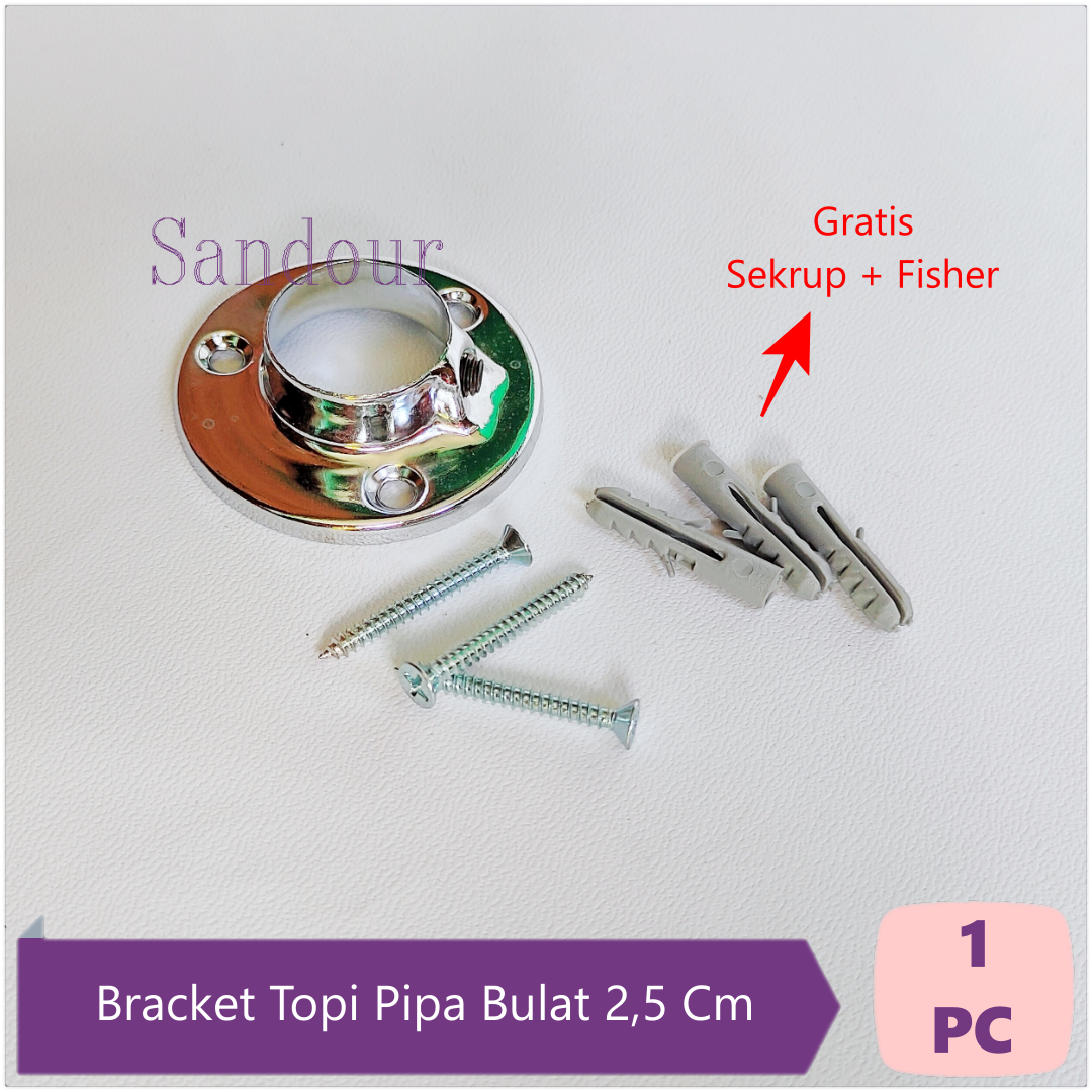 1 Pc Bracket Topi Pipa Bulat Besi Braket Untuk Pipa Lemari Topi Lazada Indonesia 8054