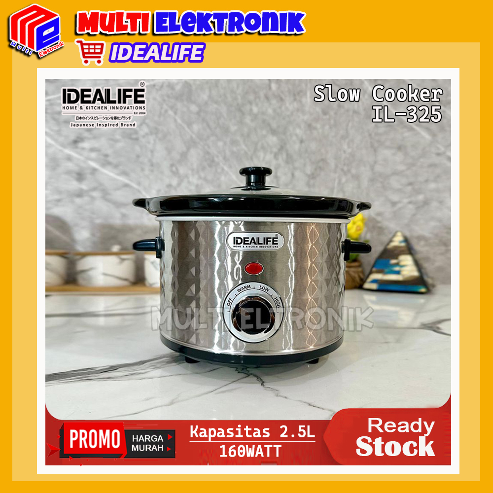 Slow Cooker Idealife IL325 / IL350 Multifungsi Low Watt Lazada