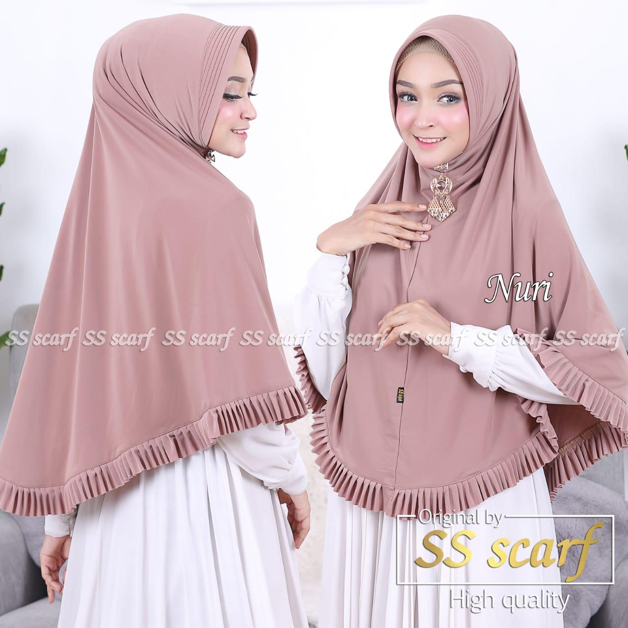 Hijab/Jilbab Instan jersey jersey Model Bergo terbaru termurah dan Terlaris / Kerudung Wanita/Rempel bawah XL/navil_olshop