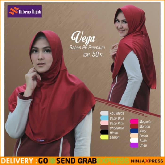 PROMO NIBRAS HIJAB VEGA BERGO PAD / JILBAB VEGA BERGO PAD NIBRAS - Hitam TERBARU