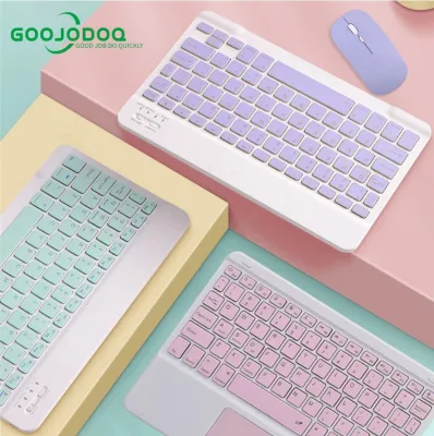 GOOJODOQ 9.7 inch Wireless Bluetooth Keyboard Lightweight Portable For iPad Samsung Xiaomi iPhone Windows Colorful