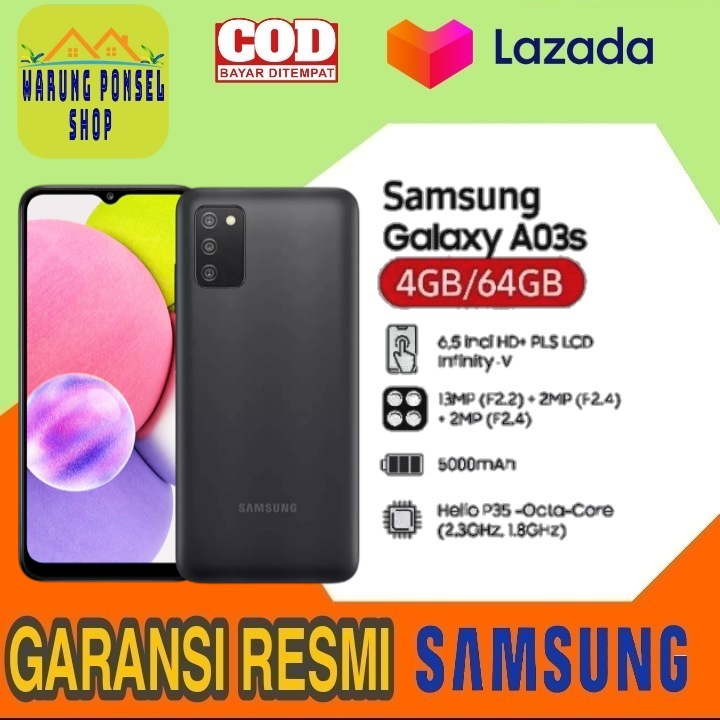 [NEW PRODUCT] Samsung Galaxy A03s - RAM 4GB ROM 64GB - Triple Camera 13MP - Battery 5000mAH - Garansi resmi SAMSUNG INDONESIA