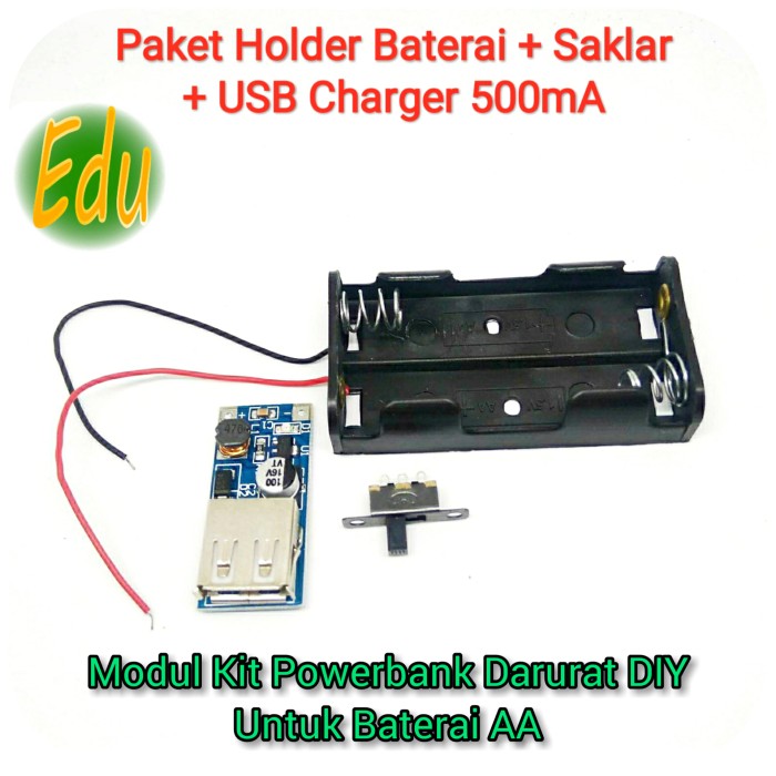 SALE Modul Kit Emergency Powerbank USB Charger Darurat DIY Baterai AA / AAA - USB 600mA SALE!!! | Lazada Indonesia