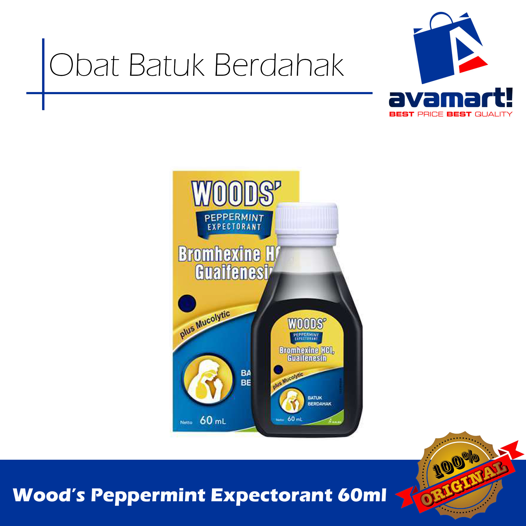 Woods Peppermint Expectorant 60 ml / Woods Obat Batuk Berdahak Lazada