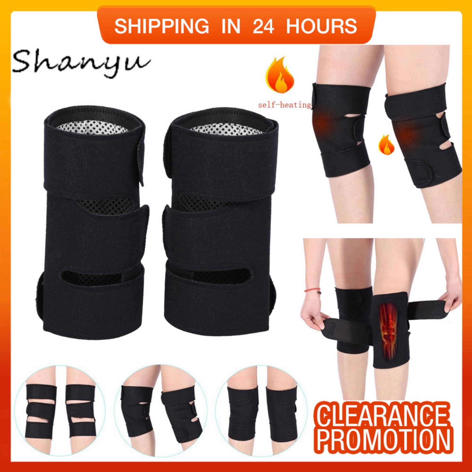 [PANAS BERURUSAN ] Siap persediaan Shanyu 1 Pasang Tourmaline Pelindung Lutut Dengan Magnetik Penghangat Otomatis