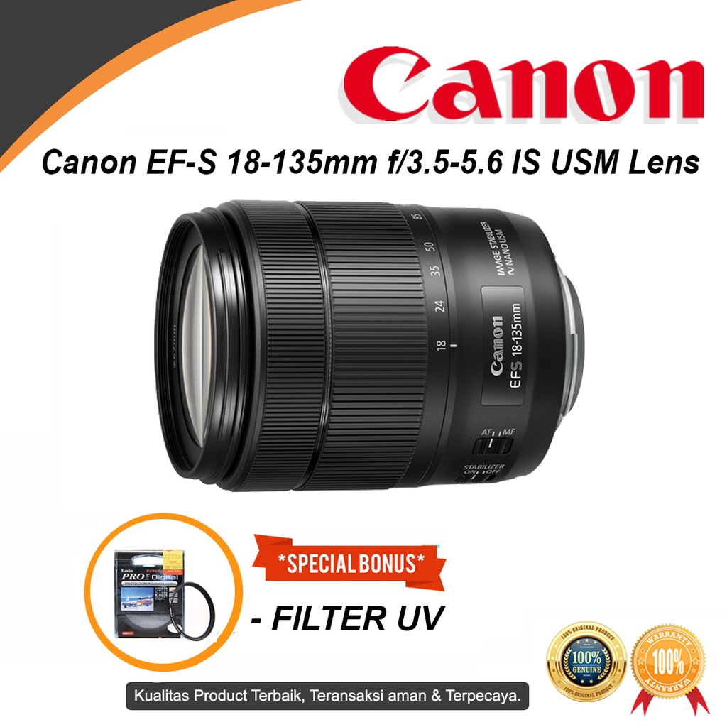 Canon EF-S 18-135mm IS NANO USM Lensa Original Lensa