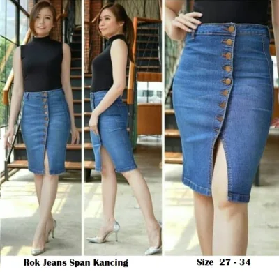 Rok Jeans Span Skirt Fashionable. ( 27 - 34 )
