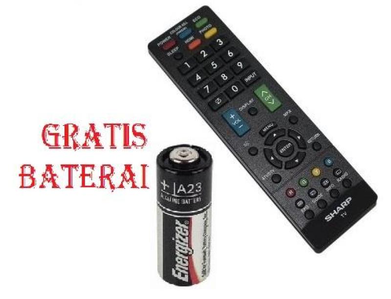Remote / remot sharp TV LED, LCD, TV Tabung Unversal - hitam _RBshop