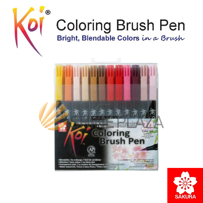 Sakura Koi Brush Pen Set 24 - Sakura Koi Coloring Brush Pen Set 24 ...