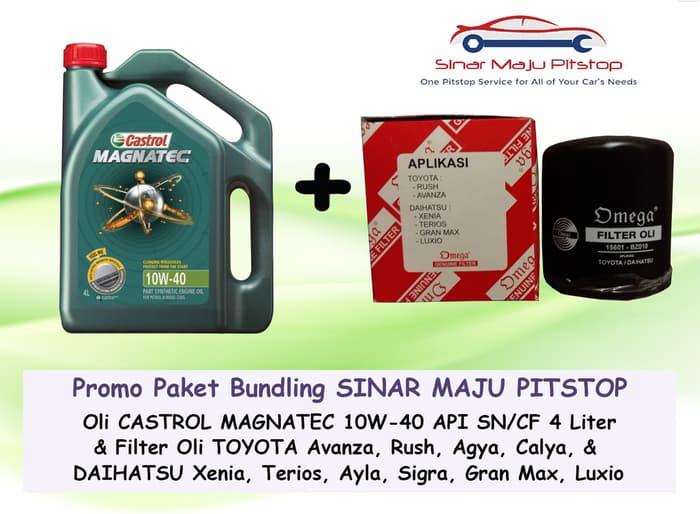 Paket Oli Mobil CASTROL MAGNATEC 10W-40 & Filter Oli DAIHATSU XENIA