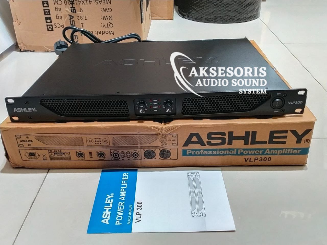 Power ASHLEY VLP300 2X300 Watt RMS Original Produk Kualitas Bagus