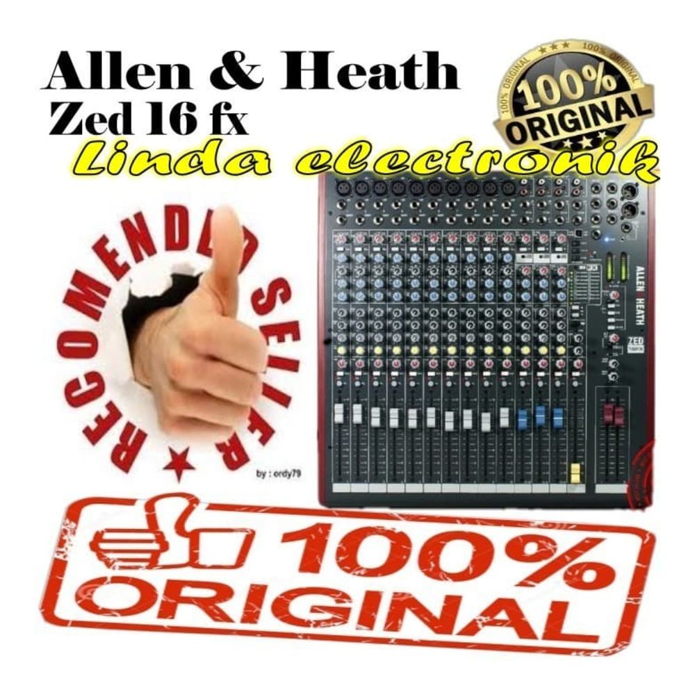 Mixer Allen&Heath ZED 16 FX Original allen&heath zed16 fx | Lazada ...