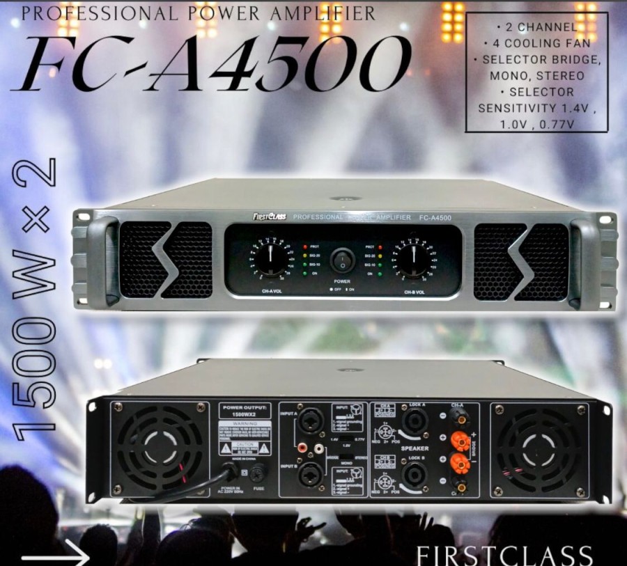 POWER AMPLIFIER FIRSTCLASS FC - A4500 AMPLI 2 CHANNEL FCA4500 | Lazada