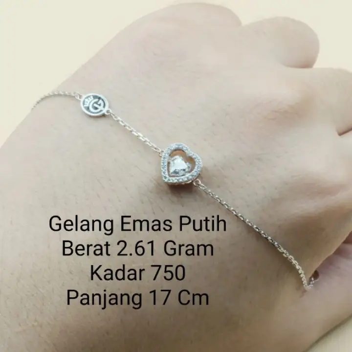 Gelang Emas Putih 0 10351120 Membeli Jualan Online Gelang Dengan Harga Murah Lazada Indonesia