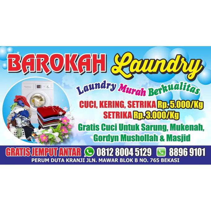Disc Spanduk Banner Laundry Ukuran 2 X 1 Meter Lazada Indonesia