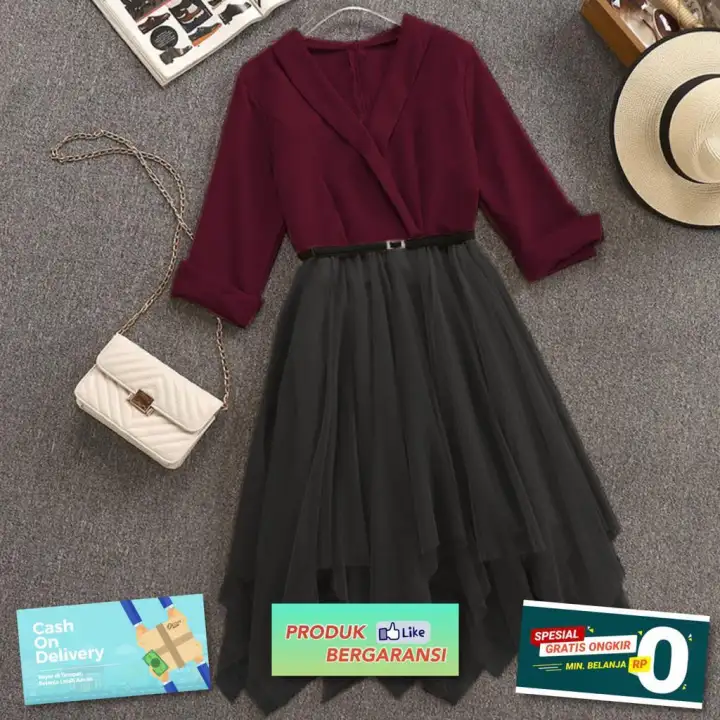 dress midi cantik