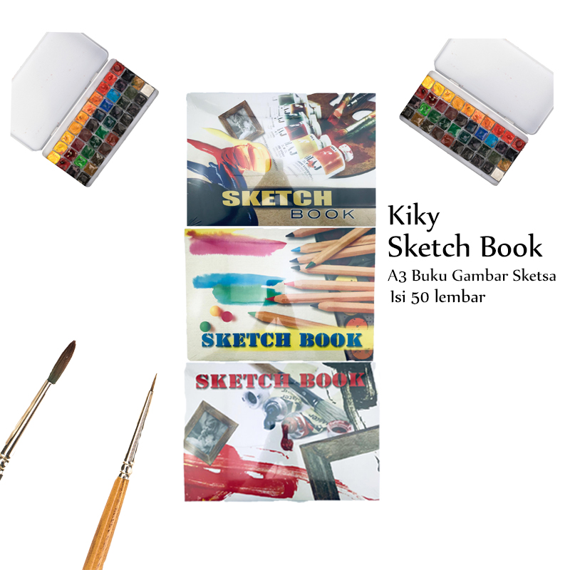 Kiky / Sketch Book / Buku Gambar Sketsa / A3 / 50lembar Lazada Indonesia