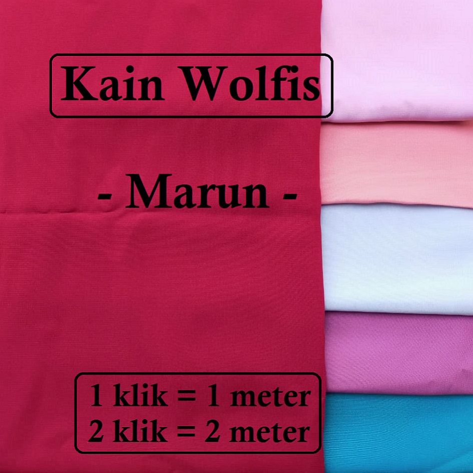 1 M Bahan Kain Wolfis Meteran Premium Kain Woolpeach Polos Untuk Membuat Kerudung Dan Baju Gamis Toko Cia Shop Lazada Indonesia