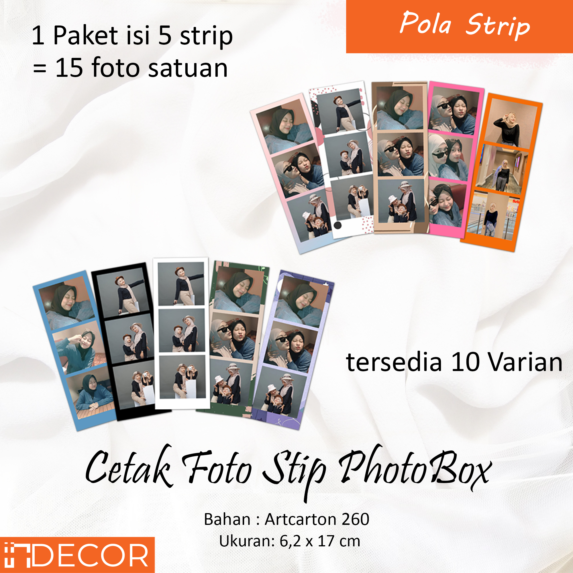 5 STRIP CETAK FOTO STRIP KAYA PHOTOBOX Isi 5 STRIP ( per Strip 3 Foto