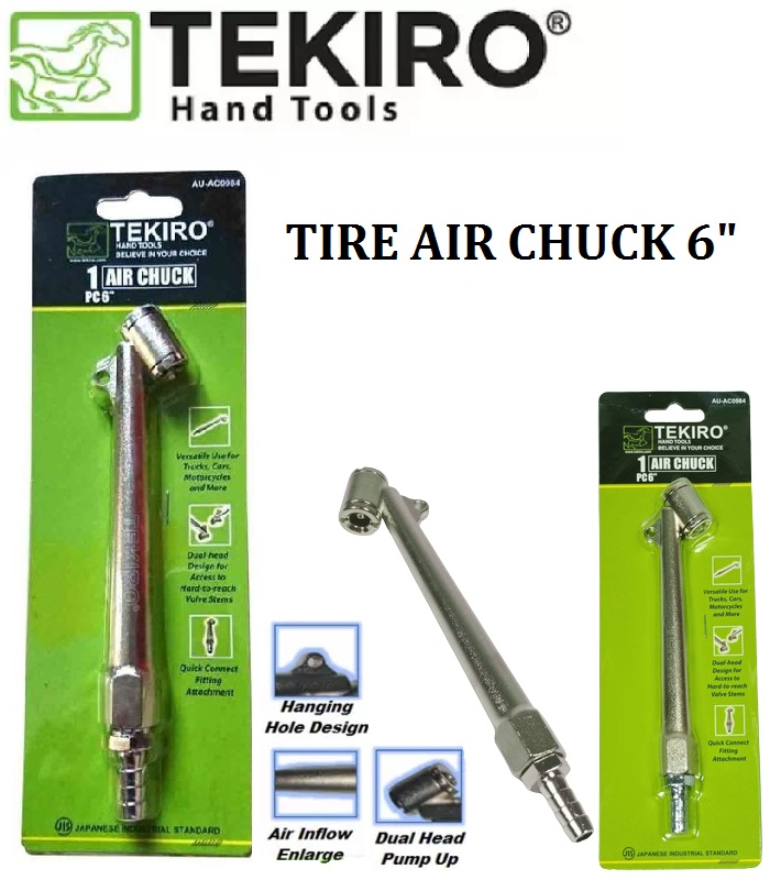 TEKIRO Tire Air Chuck Selang 6" Alat Isi Angin Ban Motor Mobil