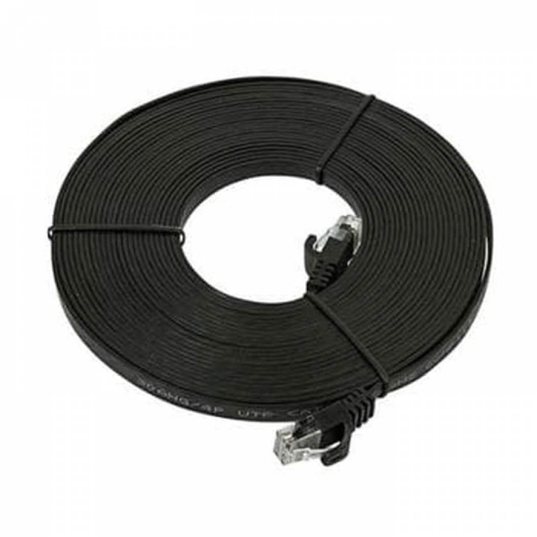 Mediatech Kabel Lan Flat 20m Cat 6 - HITAM