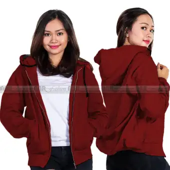 hoodie zipper maroon