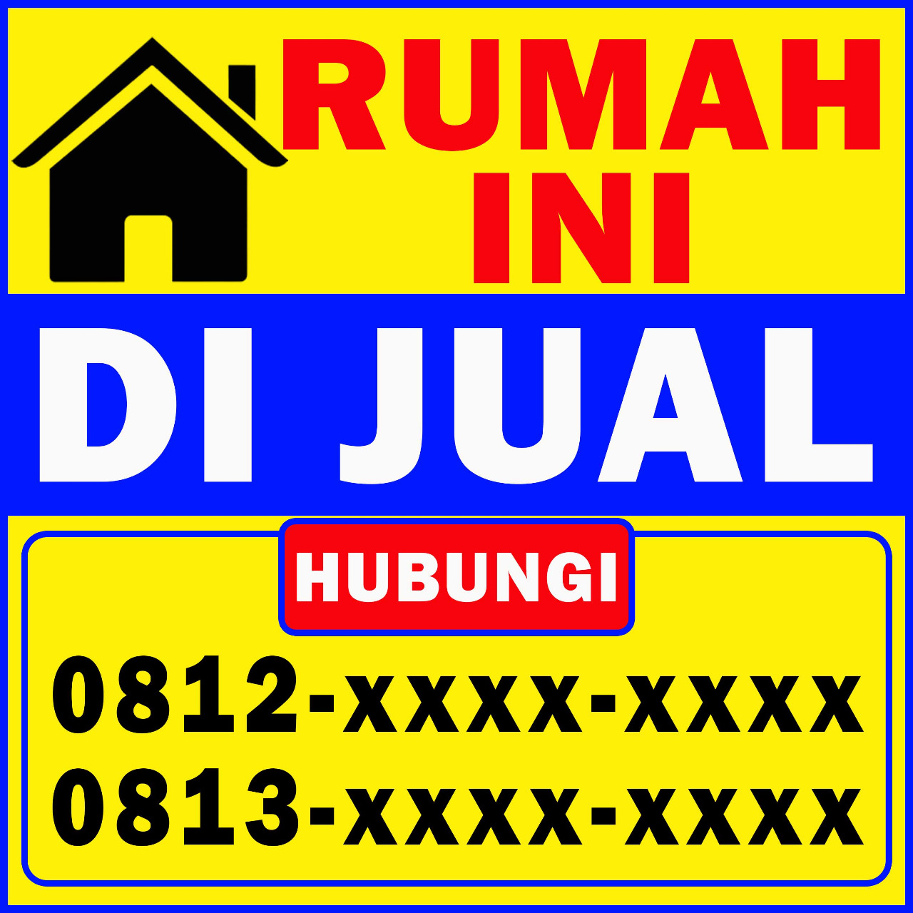 Spanduk, Banner Rumah Di Jual & Di Kontrakan UK 50cm X 1m | Lazada ...