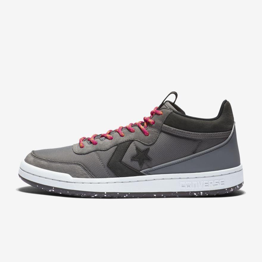 Converse Fastbreak Mid Sepatu Pria - Abu Abu