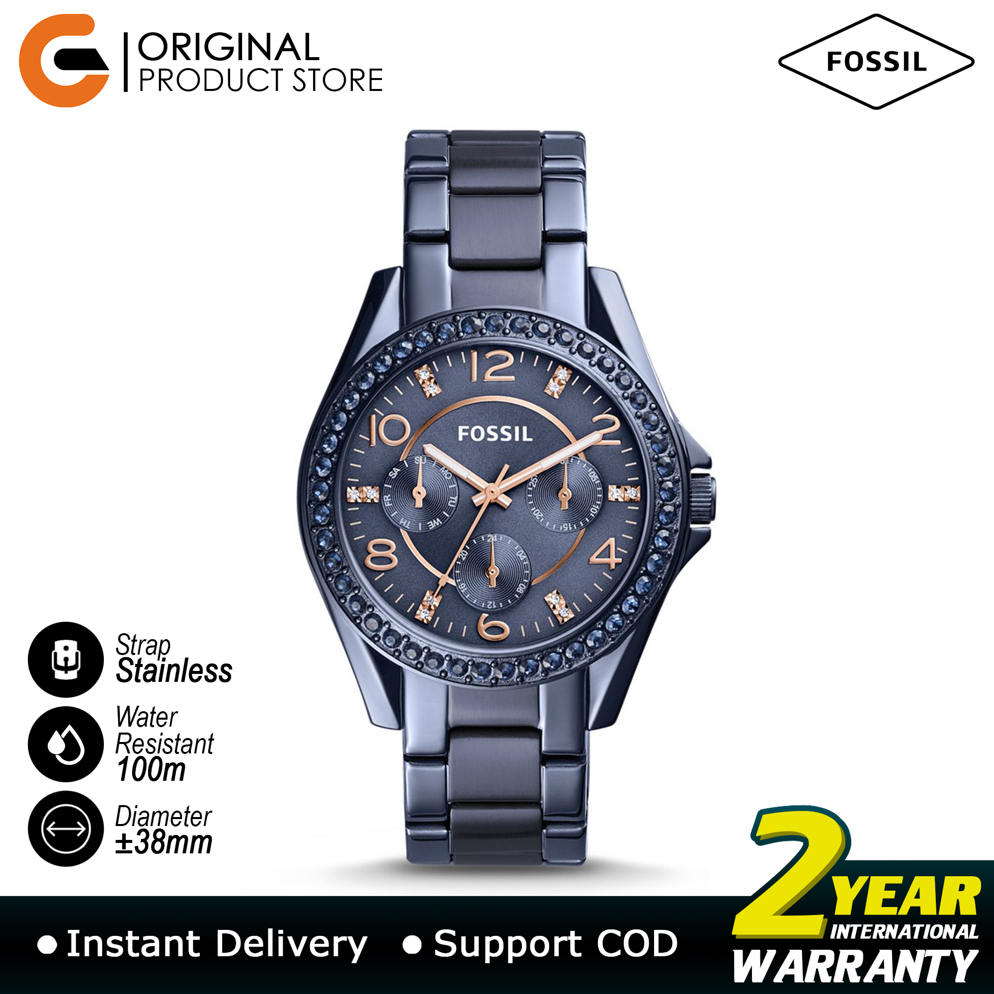 Jual Jam Tangan Fossil Blue 100m 
