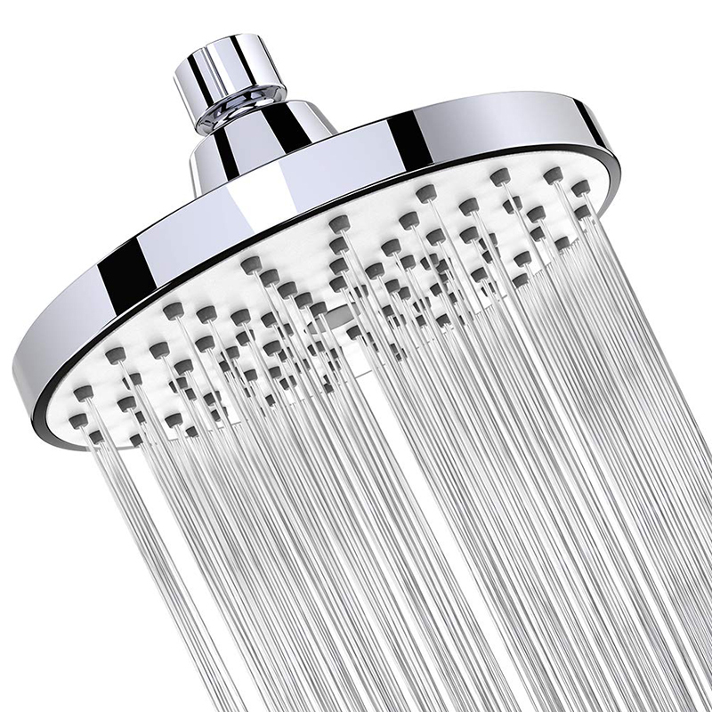 Bảng giá Shower Head 6 Inch Anti-Leak Anti-Clog Fixed Rain Showerhead Rainfall Spray Relaxation and Spa for High Water Pressure and Flow Swivel Ball Joint (Silver) Phong Vũ