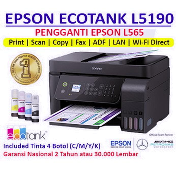 Printer Epson L5190 Pengganti L565 Print Scan Copy Untuk Kertas A4 F4 Letter Legal Lazada Indonesia